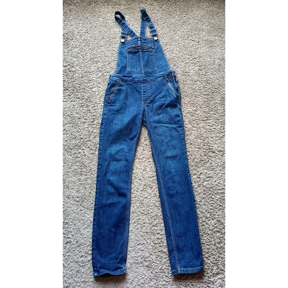 Free People Pants - Free People Overalls Women's Size 27 Denim Bib Zip Pockets Adjustable Straps